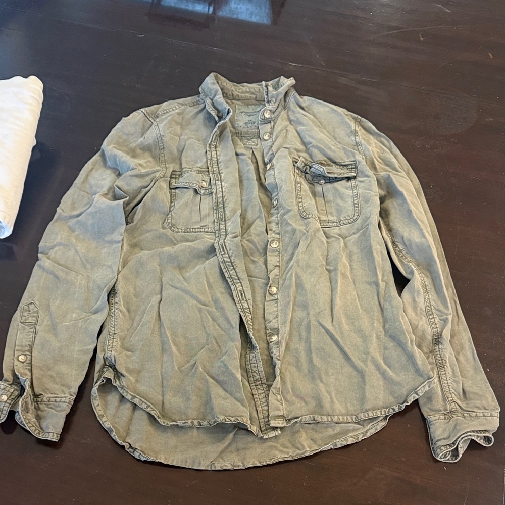 American Eagle Outfitters Gray Shirt Jacket